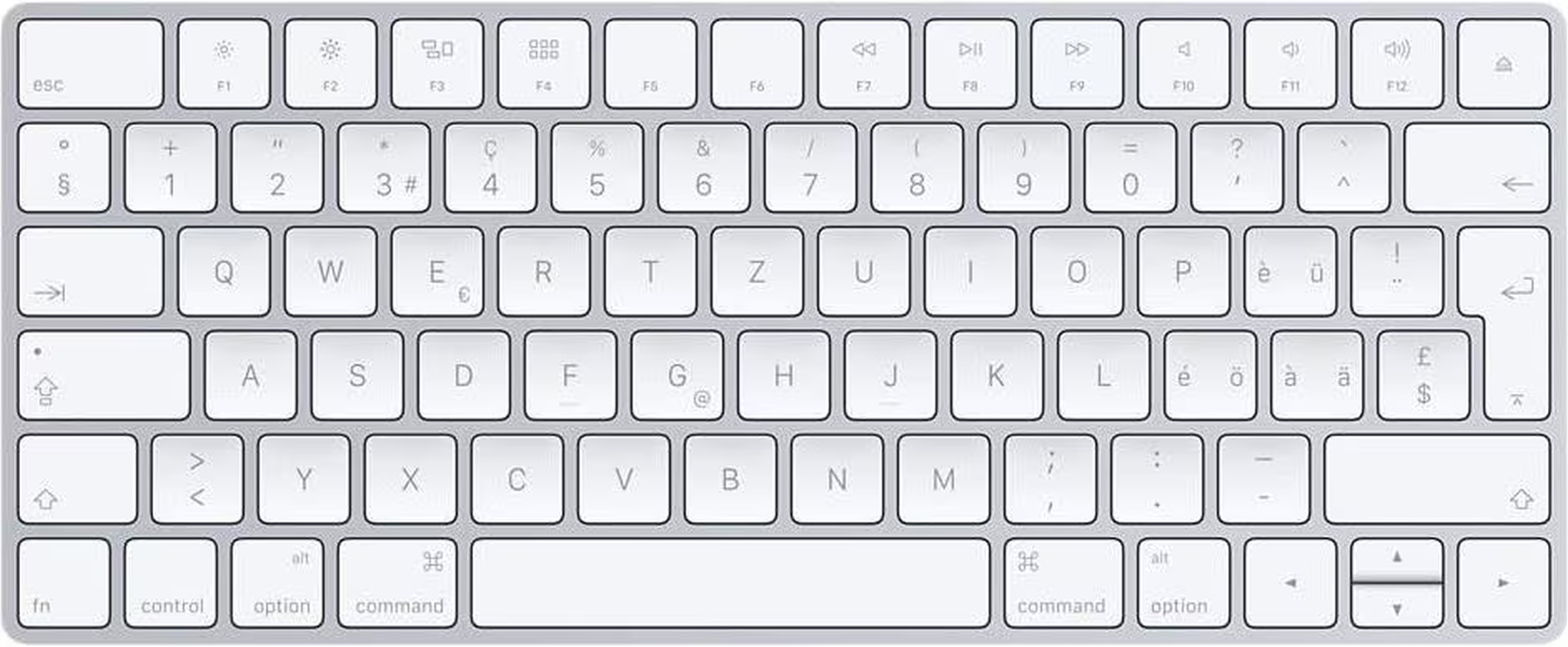 Apple Magic Keyboard A1644, silver, swiss