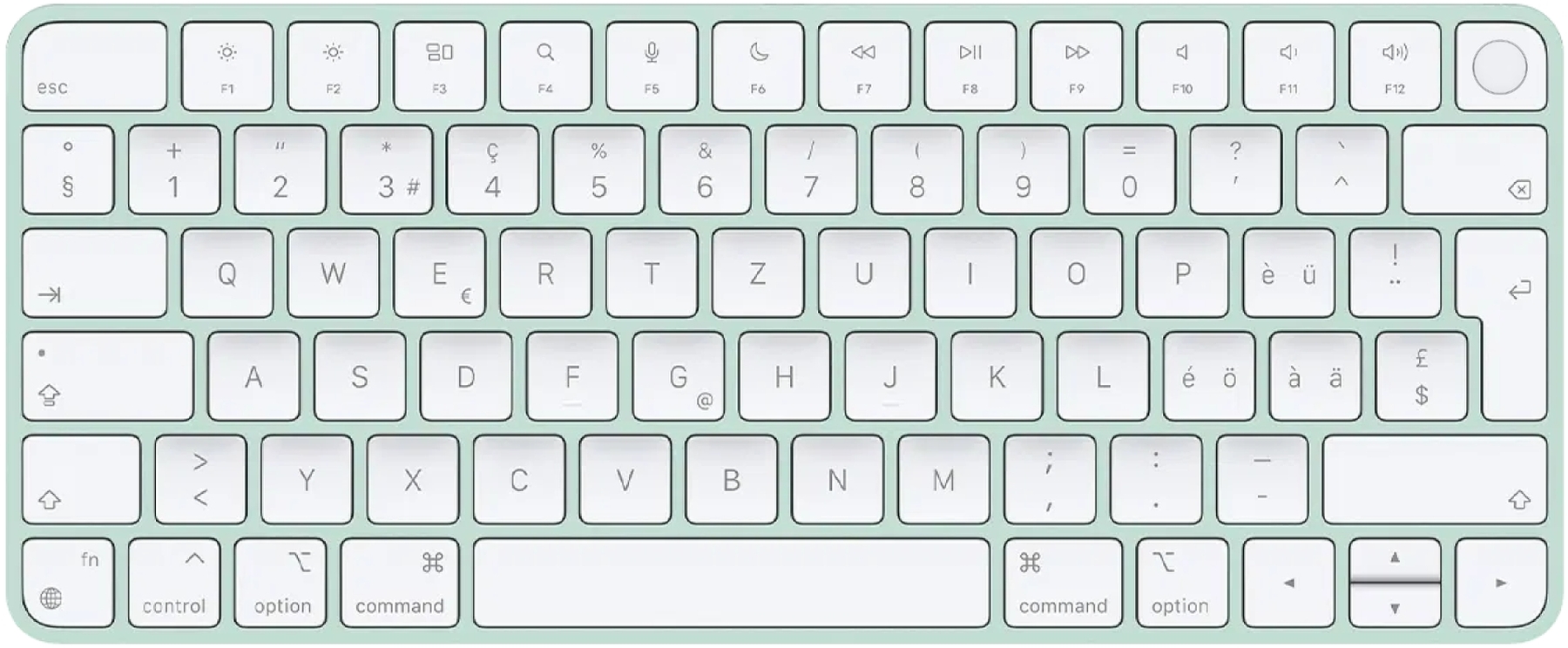 Original Apple Magic Keyboard with Touch ID, green