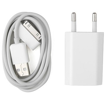 Ladegerät und Kabel bis iPhone 4s (40-Pin)