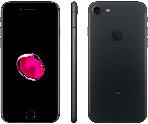 Apple iPhone 7, black, 128 GB, Akku + Display neu